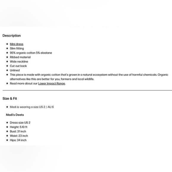 NWT Princess Polly Black Ribbed Maja Mini Dress in Size 6 - Picture 7 of 10